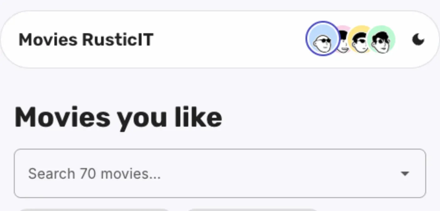 The stacked-avatar viewer switcher in the app bar